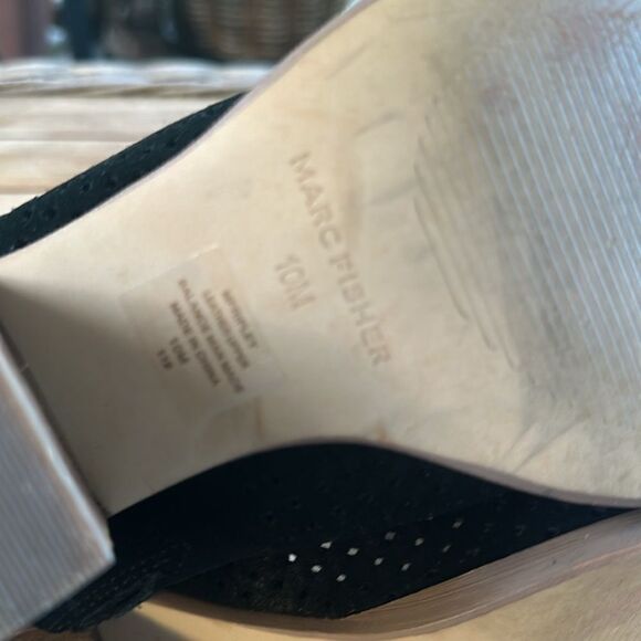 Marc Fisher Black Ripley Suede Mule 10 - Picture 7 of 7